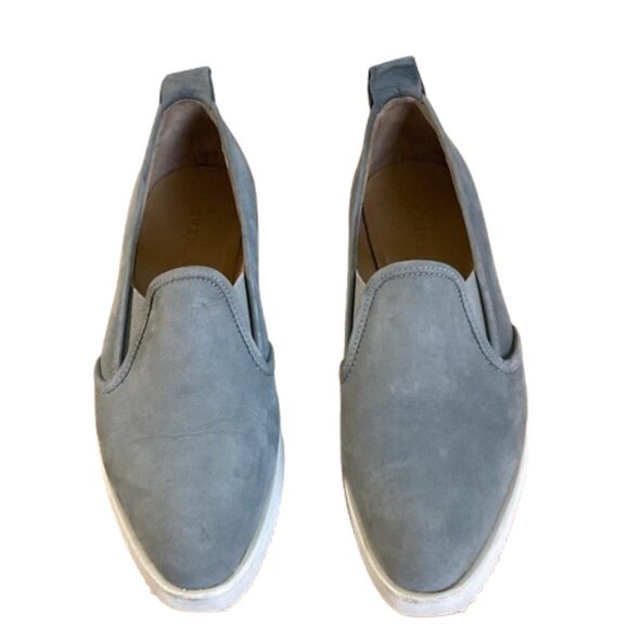 Everlane Street Loafers SALE! Gray Nubuck Italian Almond Toe Slip On Flat Sz 10. - Picture 5 of 10